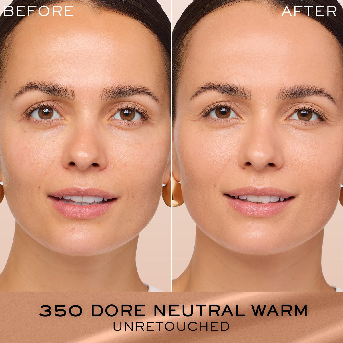 Lancôme Renergie Lift Hydrating Foundation SPF 27 - 350 texture on skin