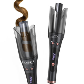 LANDOT curling iron with tangle-free swivel cord