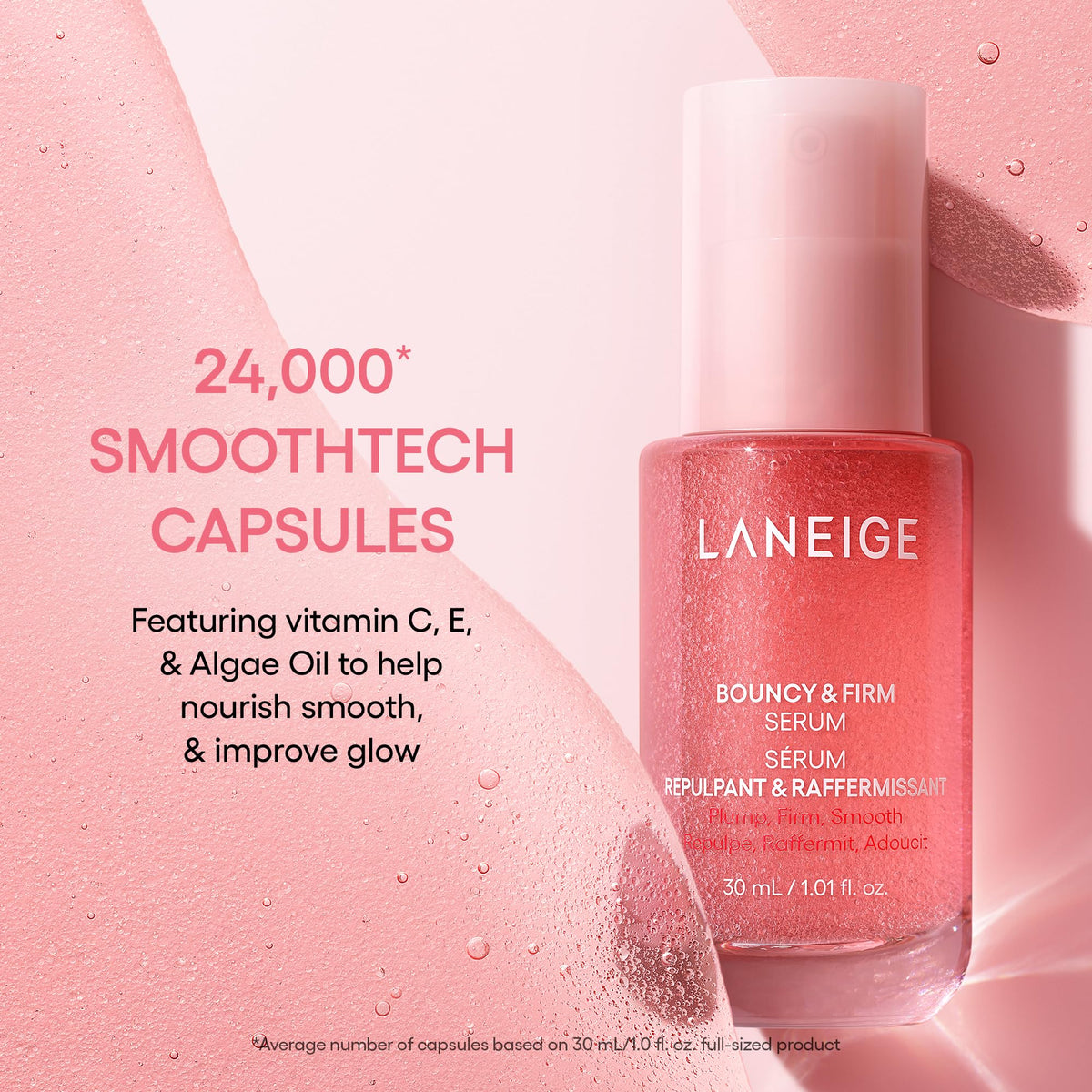 LANEIGE Bouncy & Firm Serum on vanity