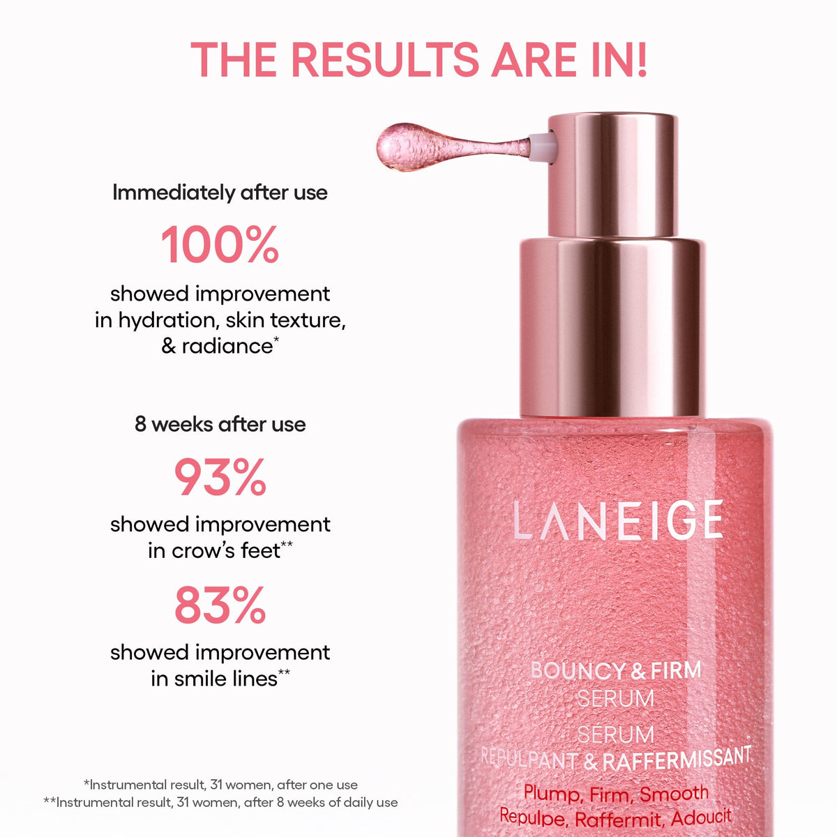 LANEIGE Bouncy & Firm Serum texture close-up