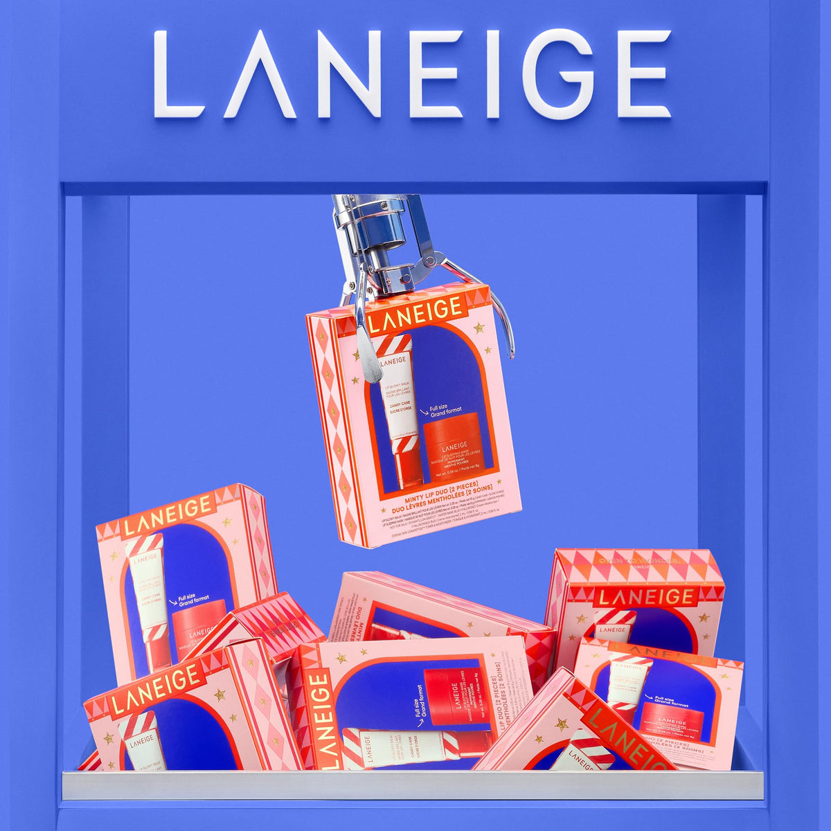LANEIGE Candy Cane Lip Glowy Balm side view