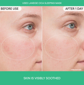 LANEIGE Cica Sleeping Mask back view with ingredients