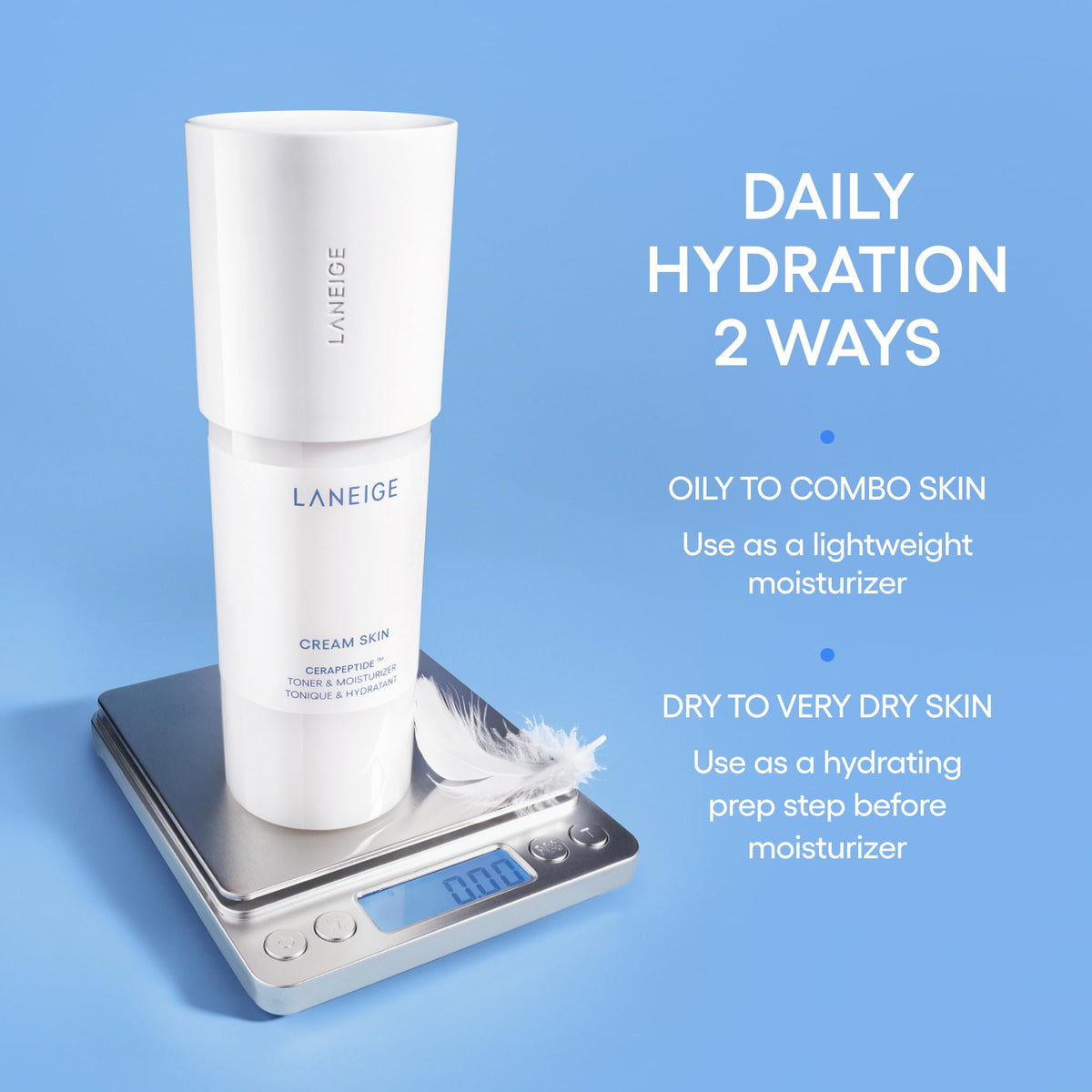LANEIGE Cream Skin Toner bottle side view
