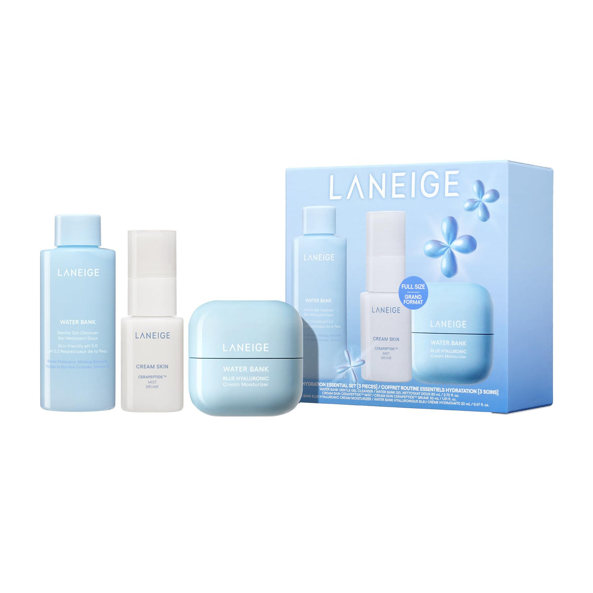 LANEIGE Daily Hydration Essential Set front view with all products