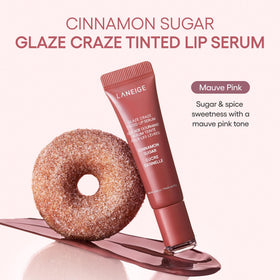 LANEIGE Glaze Craze Tinted Lip Serum Cinnamon Sugar swatch on skin