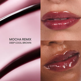 LANEIGE JuicePop Box Lip Tint Mocha Remix applicator close-up