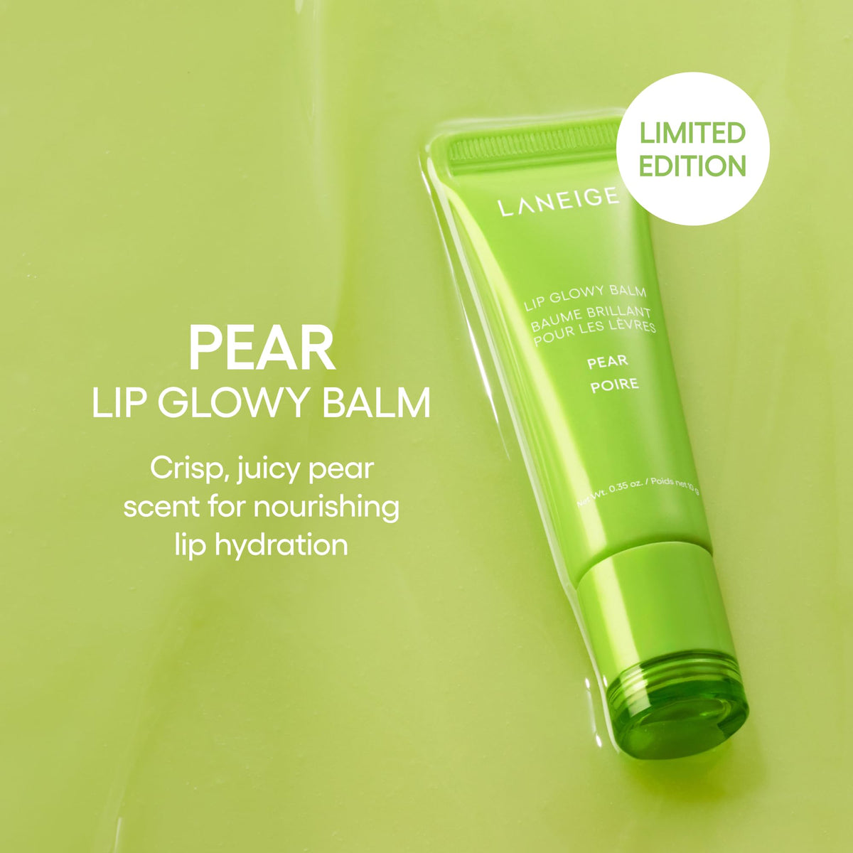 LANEIGE Lip Glowy Balm side view showing packaging details