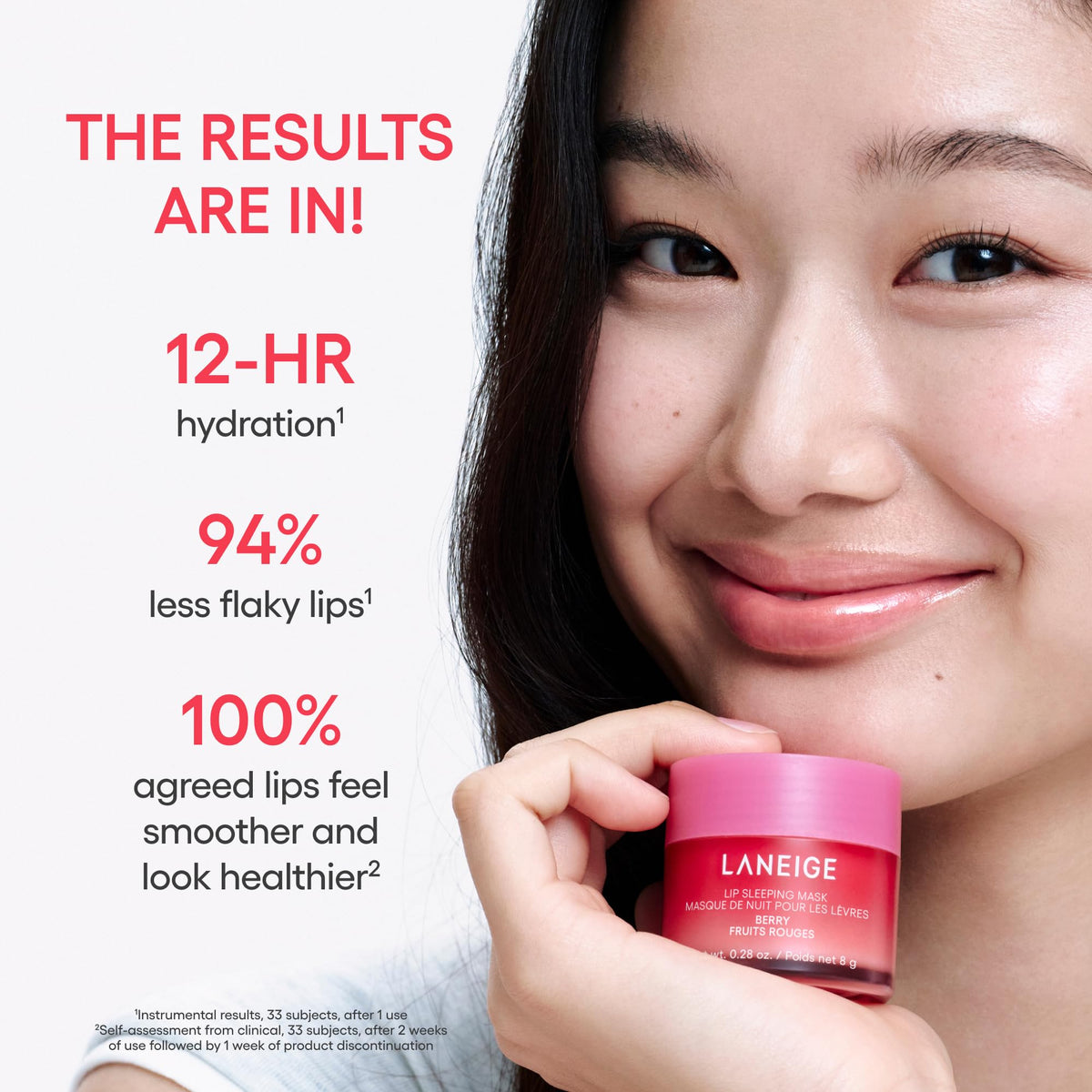 LANEIGE Lip Sleeping Mask Matcha Bubble Tea in use