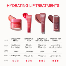 LANEIGE Lip Sleeping Mask Matcha Bubble Tea with a matcha cup