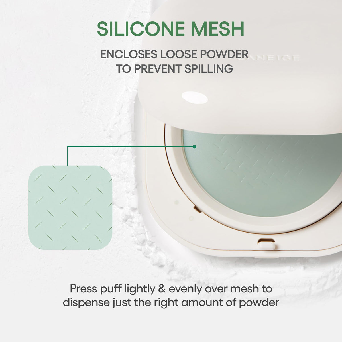 LANEIGE Neo Blurring Powder on a makeup table