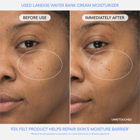 LANEIGE Water Bank Blue Hyaluronic Acid Cream texture on hand