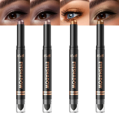 LANGMANNI Dual-Ended Eye Shadow Stick Set front view with four shades