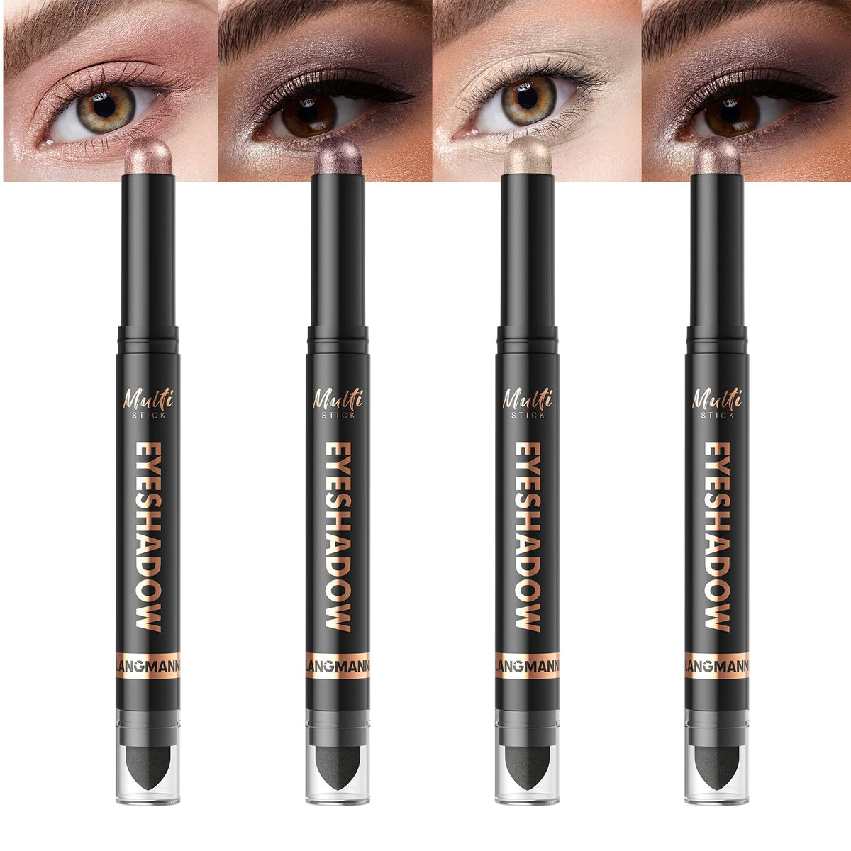 LANGMANNI Dual-Ended Eye Shadow Stick Set with 8 shades