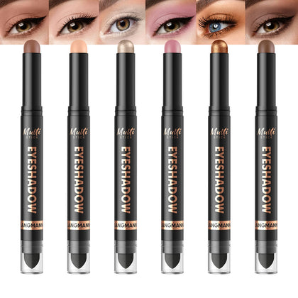 LANGMANNI Dual-Ended Eyeshadow Stick Set front view with 8 shades