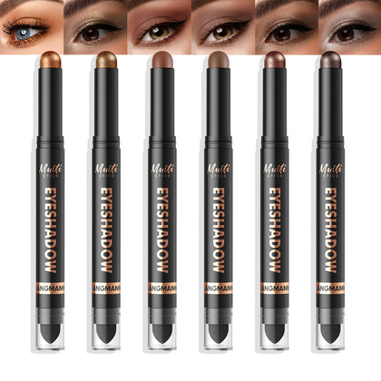 LANGMANNI Dual-Ended Eyeshadow Stick Set with 6 colours front view