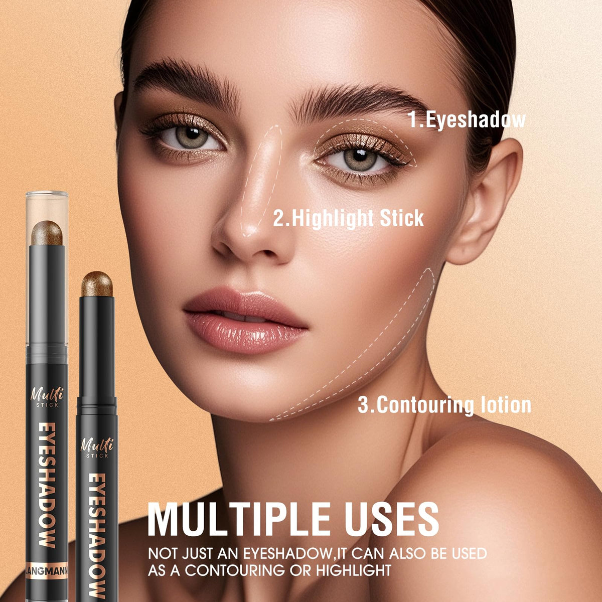 LANGMANNI eyeshadow stick with built-in sponge tip