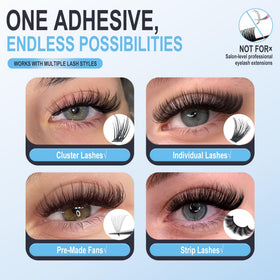 LANKIZ Lash Cluster Glue next to false eyelashes