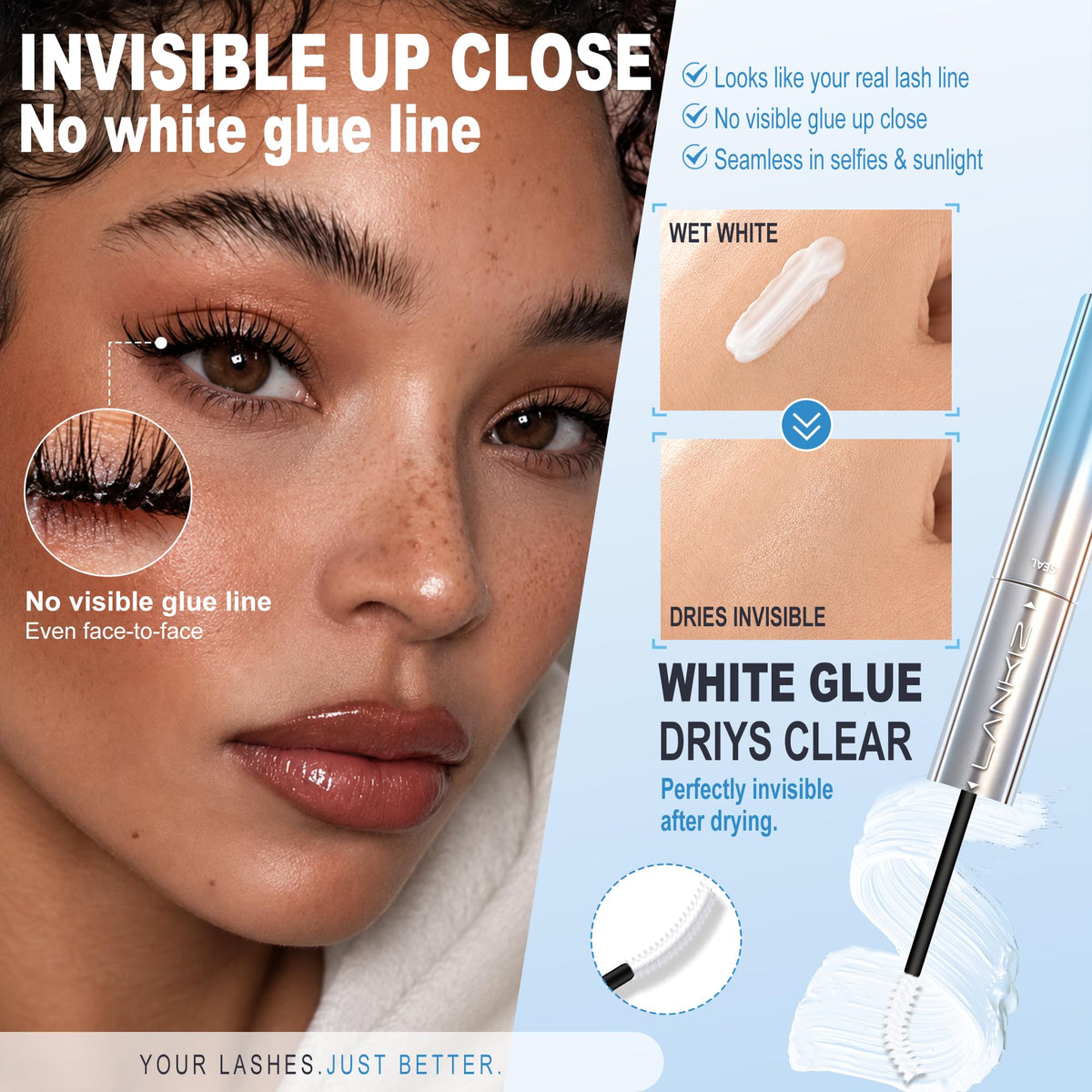 LANKIZ Lash Glue packaging displayed on a white background