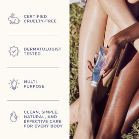 Lanolips Golden Dry Skin Salve 25g with a soothing background