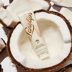 Lanolips Lip Scrub Coconutter application on lips