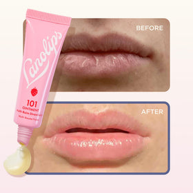 Lanolips Multipurpose Ointment Strawberry 0.35 oz application on cuticles