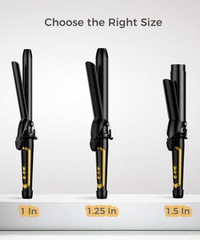 LANVIER curling iron packaging front view