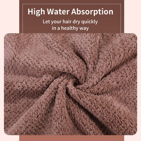 Laojbaba Microfiber Hair Towel Dark Brown packaging
