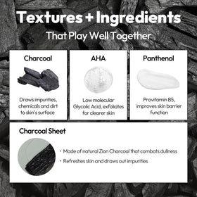 LAPCOS K Beauty Charcoal Sheet Mask application on model