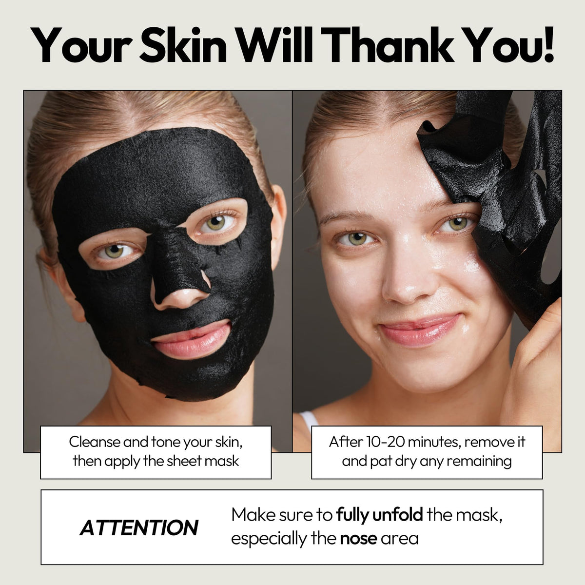 LAPCOS K Beauty Charcoal Sheet Mask in a skincare routine