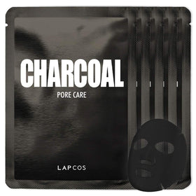 LAPCOS K Beauty Charcoal Sheet Mask pack of 5 front view