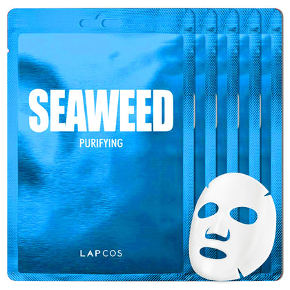 LAPCOS K Beauty Seaweed Sheet Mask Pack of 5 front view