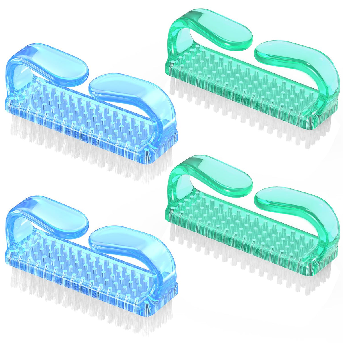 Larbois Handle Grip Nail Brush Cleaner 4 Pack front view