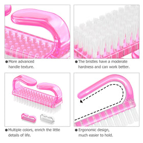 Larbois Handle Grip Nail Brush set of four