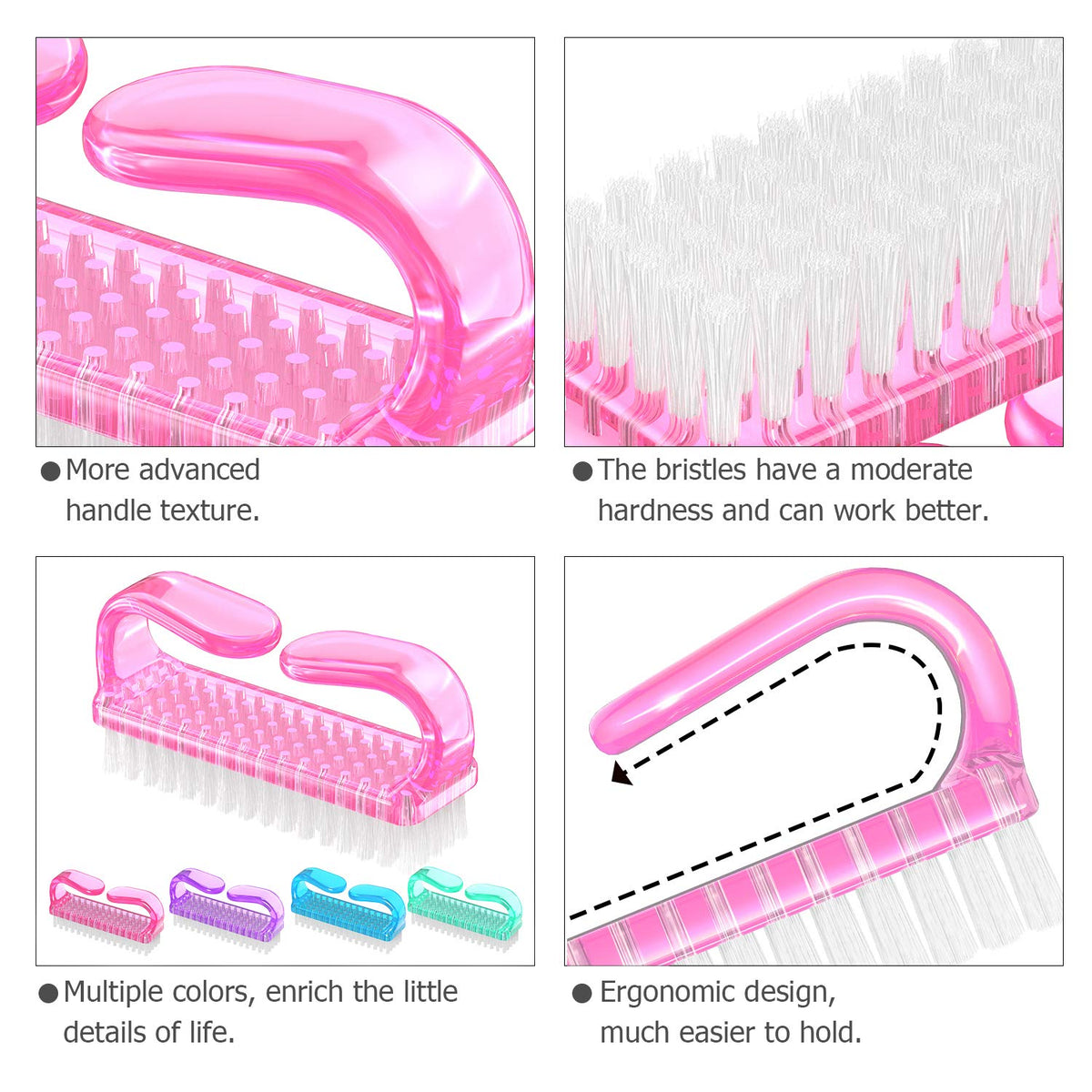 Larbois Nail Brush in use on fingernails