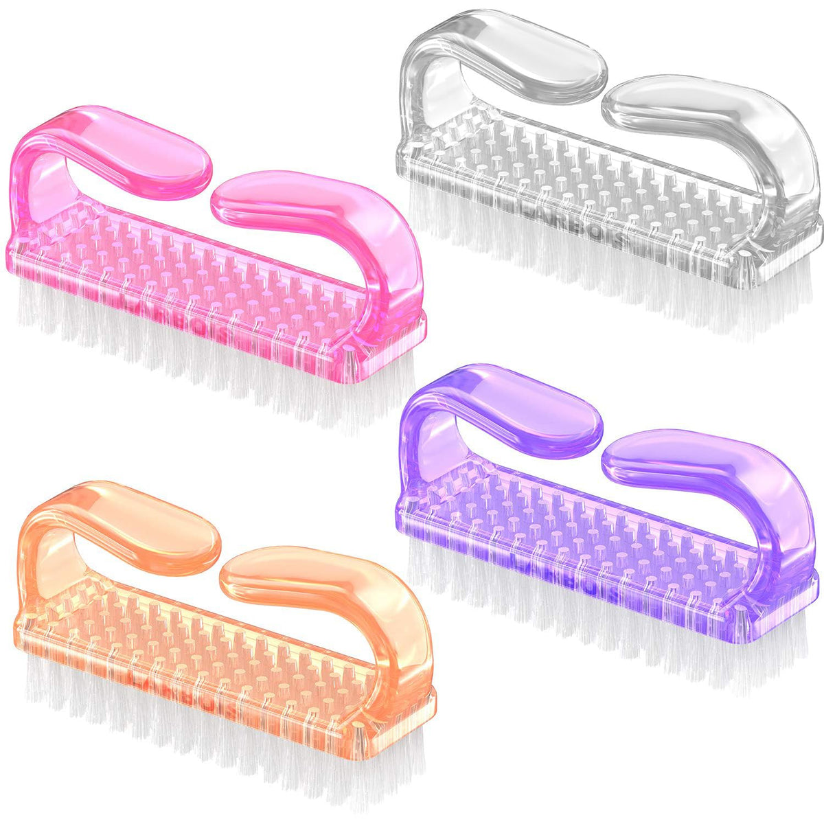 Larbois Nail Brush Set 4 Pack with vibrant colours