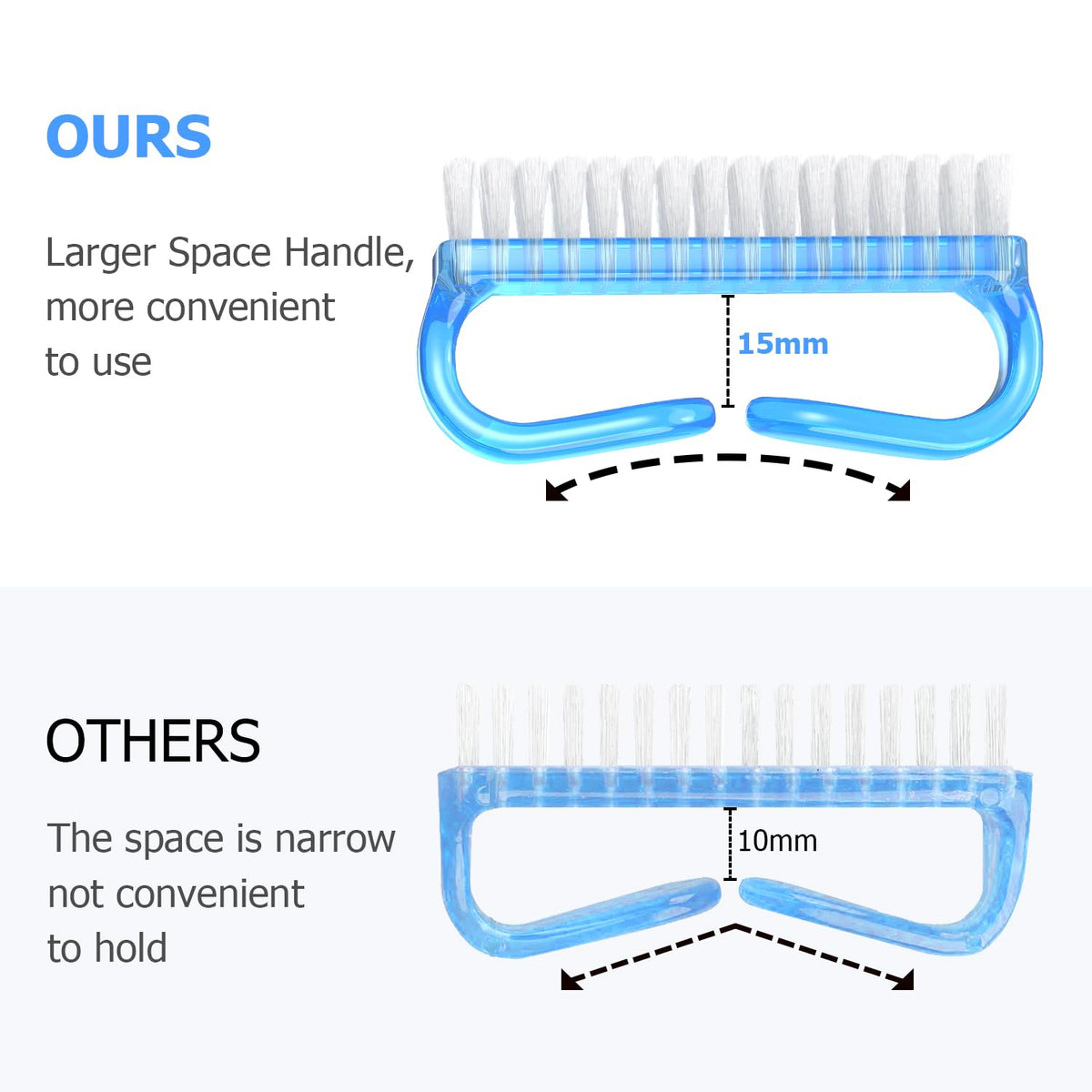 Larbois Nail Brush showing ergonomic handle design