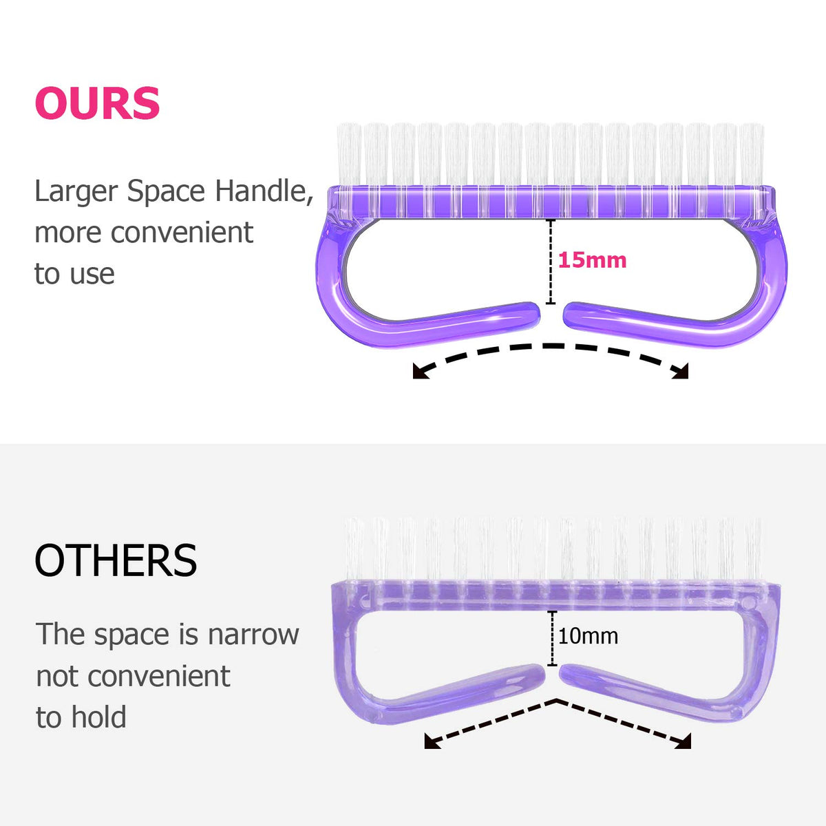 Larbois Nail Brush showing flexible bristles