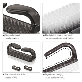 Larbois nail brushes hanging on bathroom hook