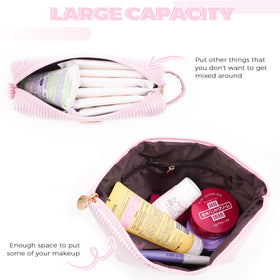 Large Btffitting makeup bag showing storage space