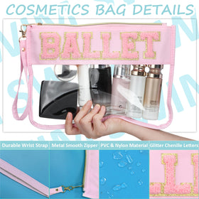 Large BuyCard ballet makeup bag showing spacious interior