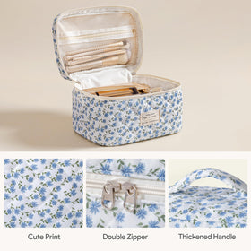 Large HBselect makeup bag measuring 10.6 x 6.5 x 5.5 inches