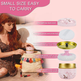 Large powder puff included with SHIMIDO container