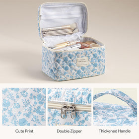 Large size HBselect makeup bag open showing storage space