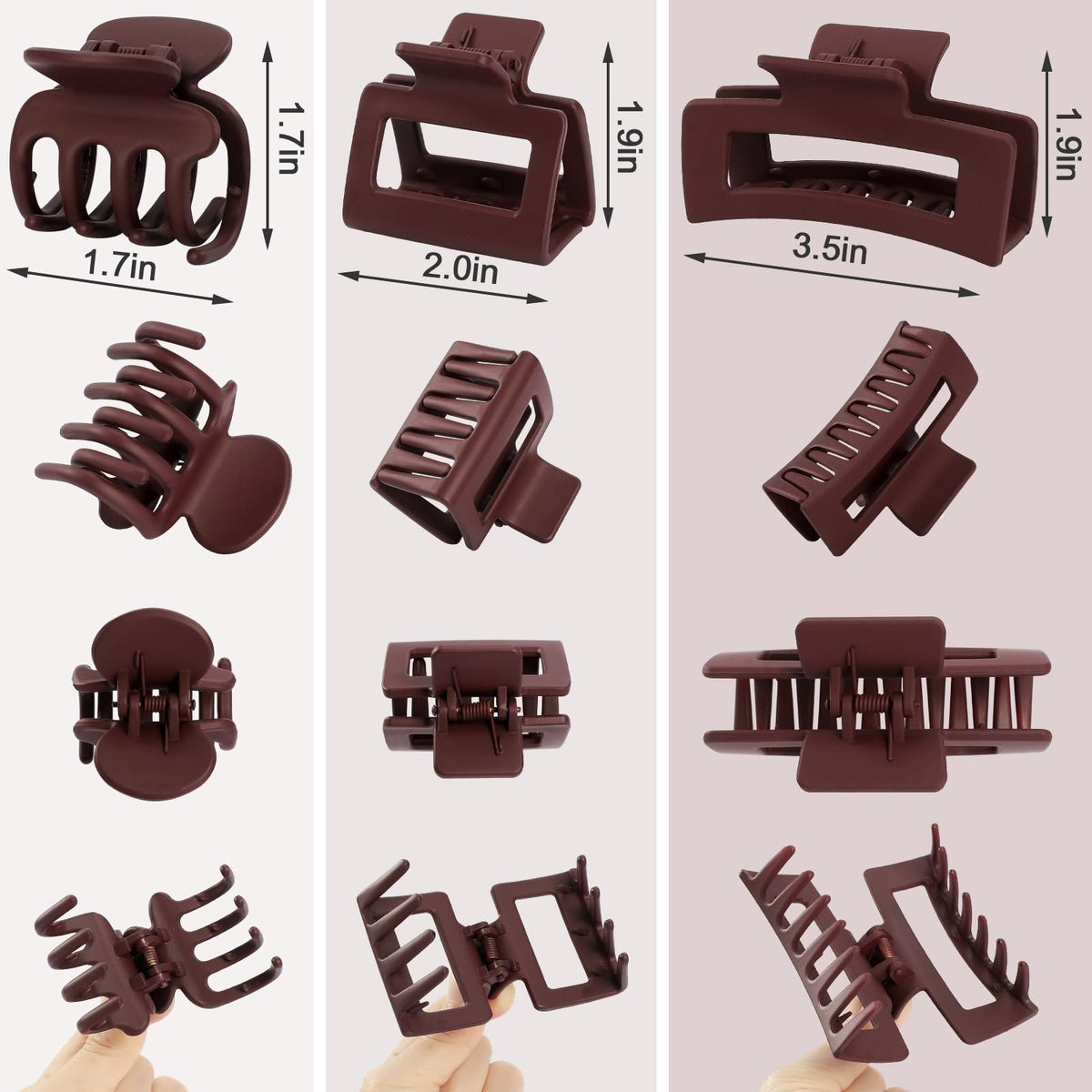 Large square hair claw clip from SMKSL set