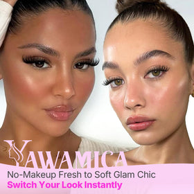 Lash tweezers and brush included in Yawamica kit