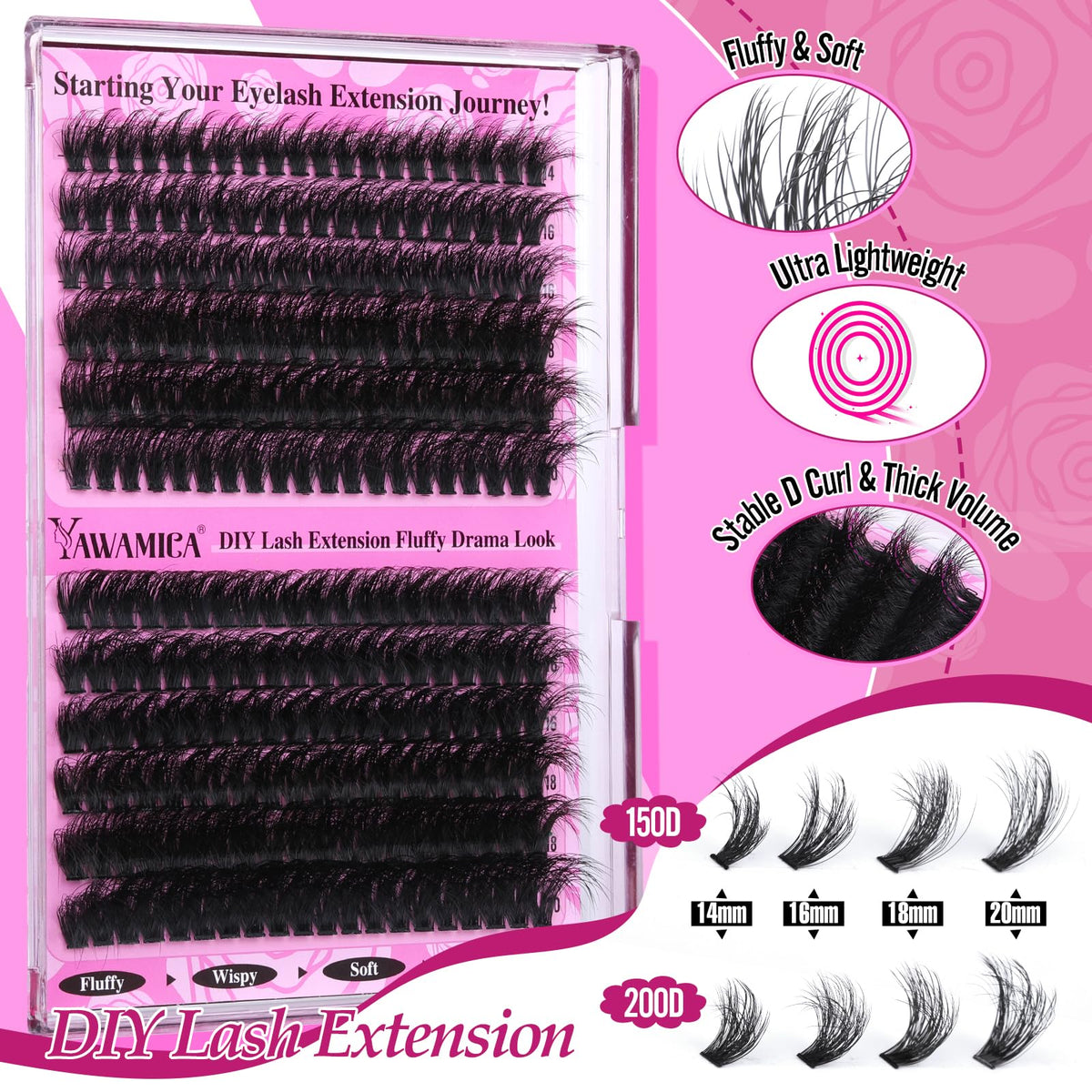 Lash tweezers for easy application of lash clusters