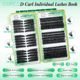 LASHSUN Cluster Lashes Kit packaging and contents