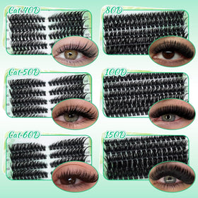 LASHSUN Cluster Lashes Kit showing lash bond and seal