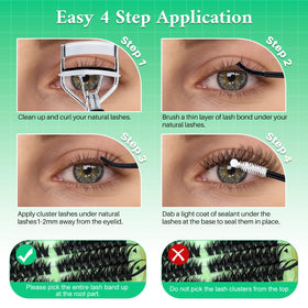 LASHSUN Lash Clusters Kit in a travel-friendly case