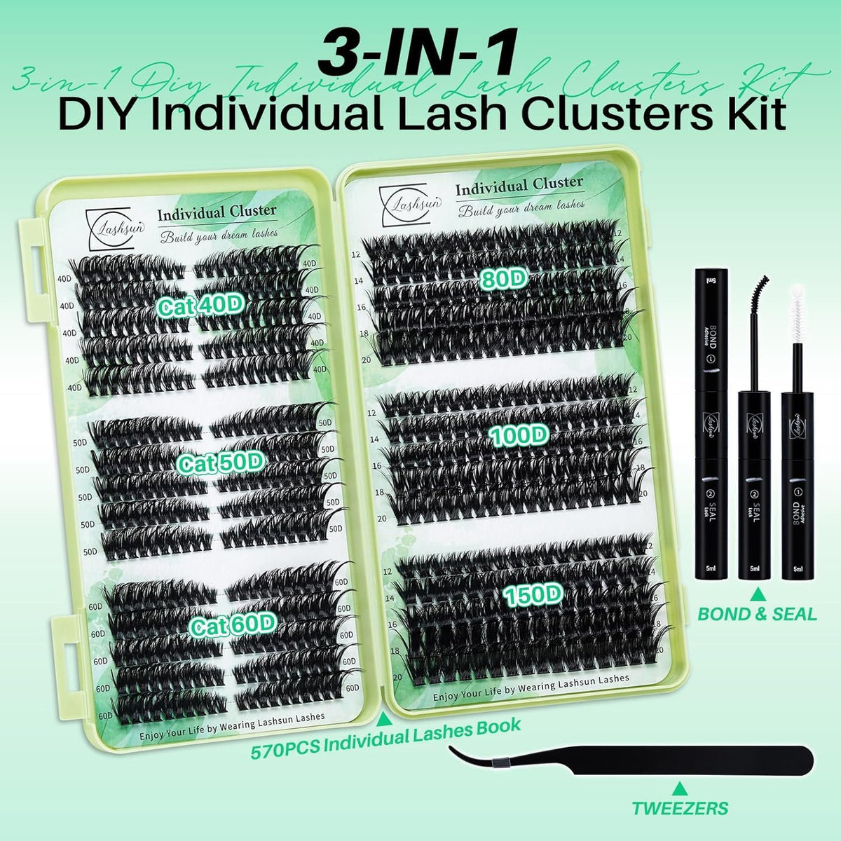 LASHSUN lash tweezers for precise application